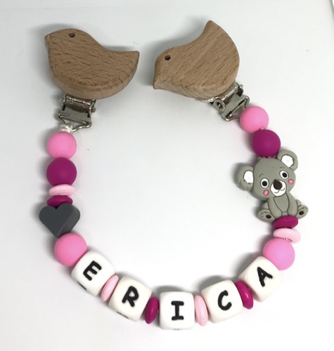 attache-doudou-koala-rose-fuschia-prenom-Erica