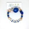 Attache tétine koala bleu marine bois